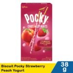 glico biscuit pocky strawberry peach yogurt 38g