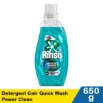 rinso detergent cair quick wash power clean 650g